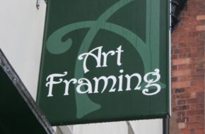 Art framing hanging sign