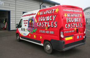 newport bouncy castles relay side rear